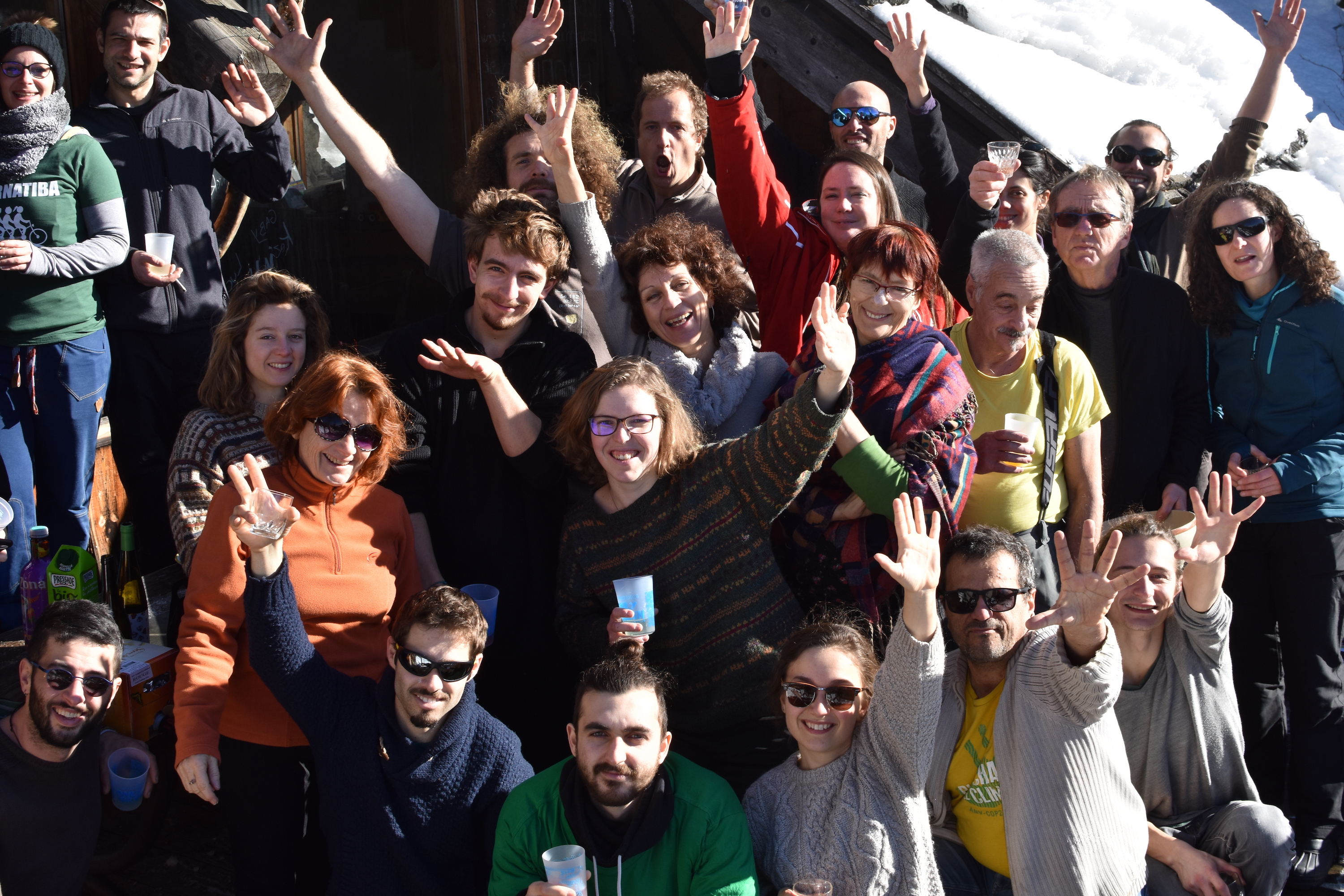 les participants au WE devant le chalet