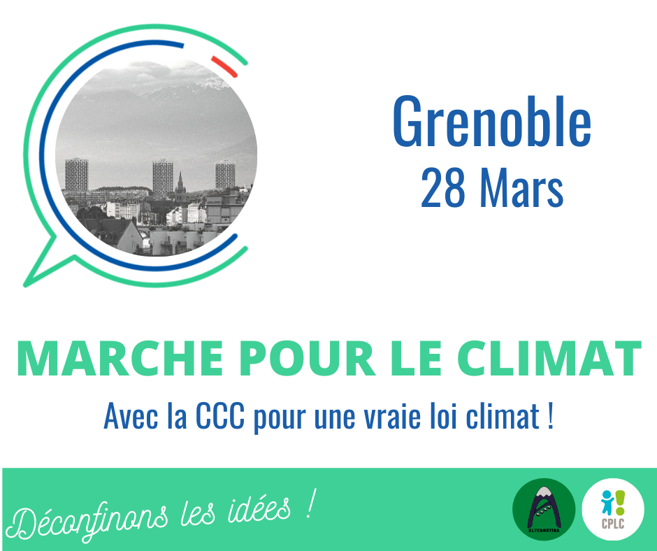 Marche pour le climat dimanche 28 mars Grenoble