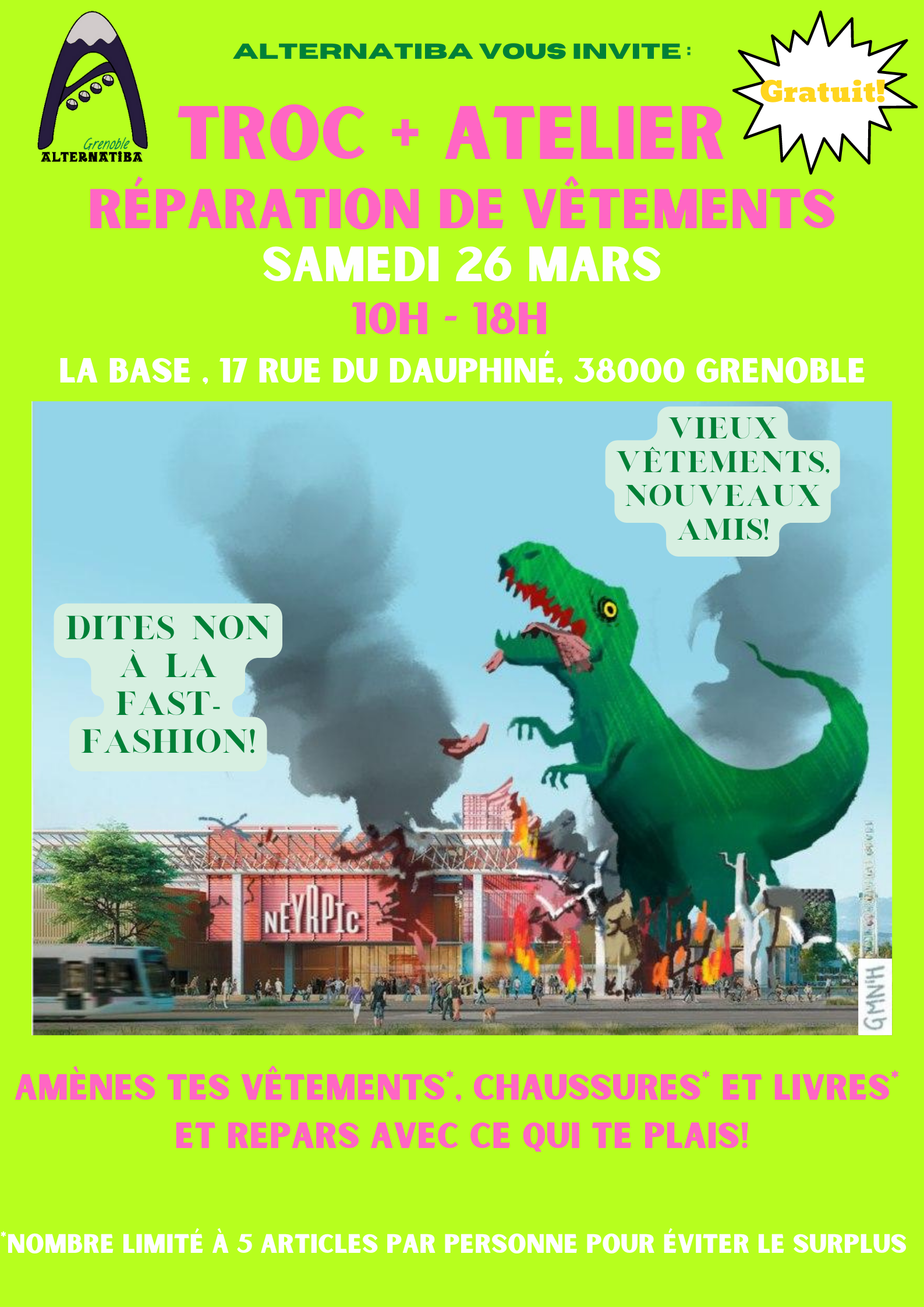 Atelier troc et réparation de vêtements